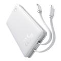 Power Bank Baseus Airpow Lite da 10000mAh con cavi USB-C e Lightning - 22.5W - Bianco