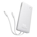 Power Bank Baseus Airpow Lite da 10000mAh con cavi USB-C e Lightning - 22.5W - Bianco