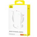 Power Bank Baseus Airpow Lite da 10000mAh con cavi USB-C e Lightning - 22.5W - Bianco