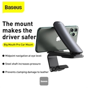 Supporto universale per telefono da auto Baseus Big Mouth Pro SUDZ-A01 - 4.7-6.5" - Nero