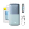 Baseus Bipow Pro Display digitale Ricarica rapida Banca di potenza 10000mAh/20W - 2xUSB, USB-C - Blu