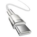 Cavo USB-C/USB-C intrecciato in nylon della serie Baseus Cafule Metal - 100W - 2m - Bianco