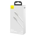 Cavo USB-C/USB-C intrecciato in nylon della serie Baseus Cafule Metal - 100W - 2m - Bianco