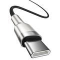 Cavo USB-C in metallo della serie Cafule di Baseus, 100W, CATJK-C01 - 1m - Nero