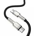 Cavo USB-C in metallo della serie Cafule di Baseus, 100W, CATJK-C01 - 1m - Nero