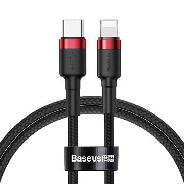 Baseus Cafule Cavo da USB-C a Lightning - 20W, 1m - Nero / Rosso