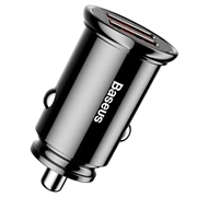 Baseus Caricatore circolare per auto 2xUSB QC3.0 5A 30W CCALL-YD01 - nero