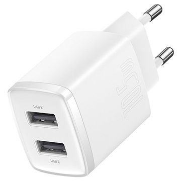 Baseus Mirror Lake Triple USB Travel Charger - White