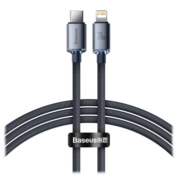 3Sixt Braided MFI USB-C / Lightning Cable - 2m - Black / Silver