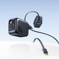 Caricatore da muro Baseus EnerCore CJ11 da 45W con porta USB-C e cavo USB-C retrattile - Nero