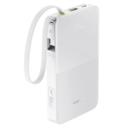 Power bank Baseus EnerFill Bipow2 Pro da 10000mAh con cavo USB-C - Bianco