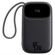Baseus EnerFill FC31 Qpow 3 Power Bank da 10000mAh 45W - Cavo USB-C, display digitale - Nero