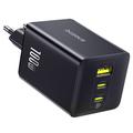 Baseus EnerFill FE11 100W Caricabatterie rapido a 3 porte - Spina UE - Nero