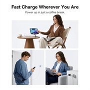 Caricabatterie da muro Baseus EnerFill FN22 da 45W con USB-C e GaN - Ricarica rapida PD/QC - Nero