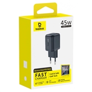 Caricabatterie da muro Baseus EnerFill FN22 da 45W con USB-C e GaN - Ricarica rapida PD/QC - Nero