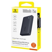 Power bank Baseus EnerFill FP11 da 10000mAh - 15W, USB-C, USB-A, supporto PD - Nero