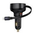 Caricabatteria da auto Baseus Enjoyment Pro da 55W con cavo Lightning retrattile - Nero