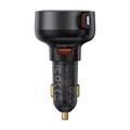 Caricabatteria da auto Baseus Enjoyment Pro da 55W con cavo Lightning retrattile - Nero