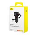 Caricabatteria da auto Baseus Enjoyment Pro da 55W con cavo Lightning retrattile - Nero