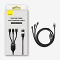 Cavo di ricarica rapida 3 in 1 Baseus Flash Series II da 100W - 1.2m - Nero