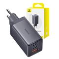 Caricabatterie da parete Baseus GaN5 Ultra 65W - Cavo USB-C, 2x USB-C, USB-A - Grigio