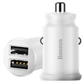 Caricabatteria da Auto Dual USB Baseus Grain Mini Smart - 3.1A - Bianco
