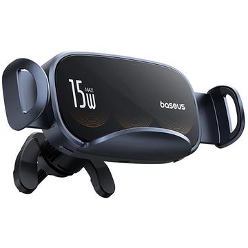 Baseus LightChaser Caricabatterie senza fili / Supporto per auto - 15W - Nero