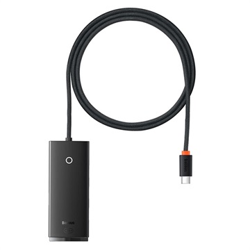 Baseus Round Box 4-port USB 3.0 Hub with USB-C Cable - Black