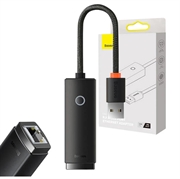 Adattatore di rete da USB a RJ45 serie Baseus Lite WKQX000001, 100Mbps (Confezione aperta - Condizone ottimo) - nero