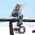 Baseus PrimeTrip: supporto magnetico 2 in 1 per telefono e luce da bicicletta - Nero