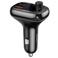 Baseus Energy Column QC3.0 Car Charger / Bluetooth FM Transmitter - Silver