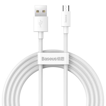 Baseus Simple Wisdom Cavo USB-A / MicroUSB - 1.5m, 2 Pezzi. - Bianco