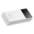 Power bank Baseus Star Lord da 30000mAh con QC/PD - 22.5W, USB-C, 2 porte USB-A - Bianco