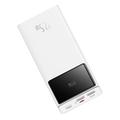 Power bank Baseus Star Lord da 30000mAh con QC/PD - 22.5W, USB-C, 2 porte USB-A - Bianco