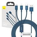 Cavo di ricarica rapida Baseus serie Superior 3-in-1 - 1m, 3.5A - Blu