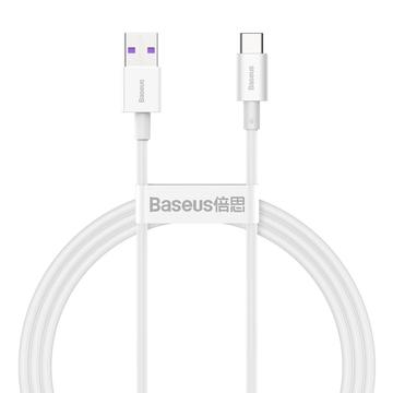 Cavo dati e ricarica USB-C della serie Superior di Baseus - 100 W, 2 m - Bianco