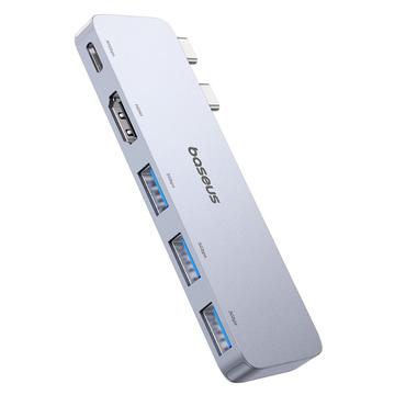 Baseus UltraJoy Hub USB-C a 5 porte - HDMI, USB-C, 3x USB-A - Grigio