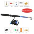 Set da pesca per principianti con canna e mulinello telescopico