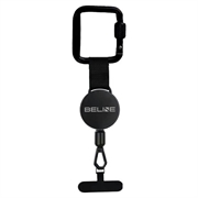 Cordino antifurto per telefono Beline con moschettone di sicurezza - 60cm - Nero