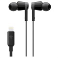 Belkin Rockstar MFI Lightning In-ear Headphones - Black