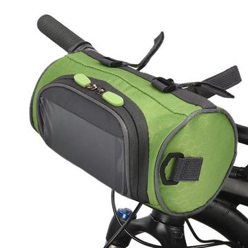 Borsa da manubrio per bicicletta con touch screen Custodia impermeabile per bicicletta - Verde