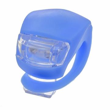 Luce della bicicletta anteriore e posteriore in silicone LED Luce della bicicletta multiuso resistente all\'acqua Fanale posteriore per la sicurezza in bicicletta - Blu