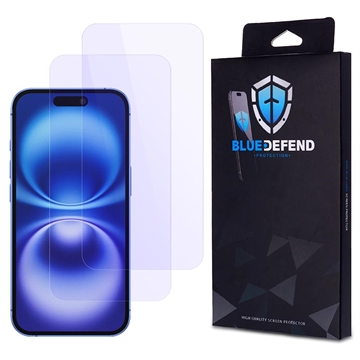 Protezione dello schermo in vetro temperato BlueDefend Anti-Blue Light per iPhone 17 - 2 pz.