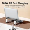 Supporto per laptop Blueendless ST708 7 in 1 con hub USB-C - Argento / Grigio