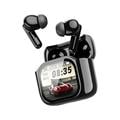 Auricolari wireless Bluetooth 5.4 con traduzione AI e custodia di ricarica con touchscreen - Nero