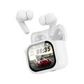 Auricolari wireless Bluetooth 5.4 con traduzione AI e custodia di ricarica con touchscreen - Bianco