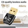 Adattatore USB Bluetooth 6.0 / Ricevitore e trasmettitore audio wireless per Windows