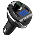 Trasmettitore Bluetooth FM e Doppio Caricatore per Auto USB T20 - Nero