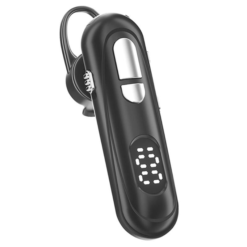 Auricolare Bluetooth con Microfono e Display LCD - Nero