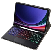 Custodia con tastiera Bluetooth per Samsung Galaxy Tab S10 Lite/S10 FE/S9 FE/S9 - Nera